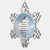 Libelle "so geliebt " schneeflocken Zinn-Ornament (Rechts)