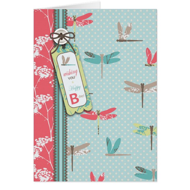 Libelle träumt Karte (Vorne)