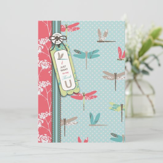 Libelle träumt TY Karte 2 (Stehend Vorderseite)