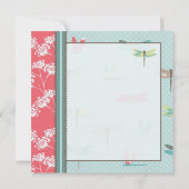 Libelle träumt TY Quadrat Dankeskarte (Rückseite)