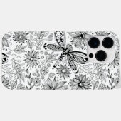 Libelle und Blume-Doodle Case-Mate iPhone Hülle (Rückseite (Horizontal))
