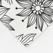 Libelle und Blume-Doodle Fleecedecke (Ecke)