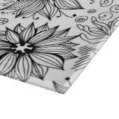 Libelle und Blume-Doodle Schneidebrett (Ecke)