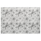 Libelle und Blume doodle Stoff (Fat Quarter (45,7 x 55,9 cm))