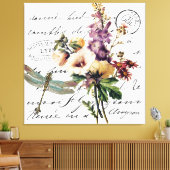 Libelle und Blumen Leinwanddruck (Insitu (Wohnzimmer))