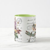 Libelle und Blumen Tasse (Zentrum)