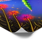 Libelle und Mond Poster (Ecke)