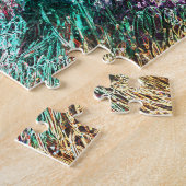 Libelle und Schmetterlingsneon mit Blumen Puzzle (Seite)