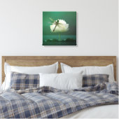 Libelle und Wasserlilie Leinwanddruck (Insitu (Schlafzimmer))