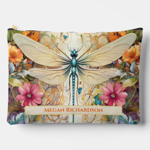 Libelle und Wildblumen mit Namen Zubehörtasche