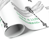 Libelle 'Ungewöhnliches Leben' Geschenkpapier (Rolleneckpunkt)