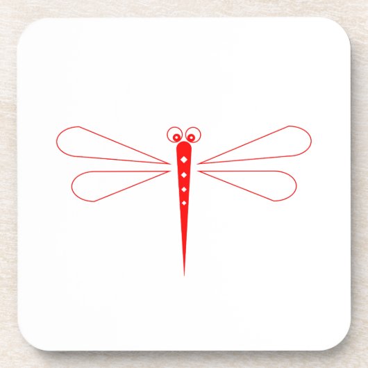 Libelle - Untersetzer aus hartem Kunststoff - Set  (Vorderseite)
