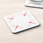 Libelle - Untersetzer aus weißem Kunststoff - Set  (Linke Seite)