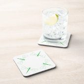 Libelle - Untersetzer aus weißem Kunststoff - Set  (Rechte Seite)