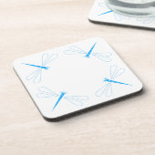 Libelle - Untersetzer aus weißem Kunststoff - Set  (Linke Seite)