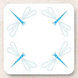 Libelle - Untersetzer aus weißem Kunststoff - Set 