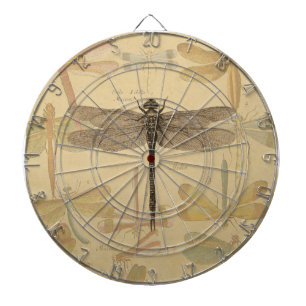 Libelle Vintage Antik Klassik Natur Dartscheibe