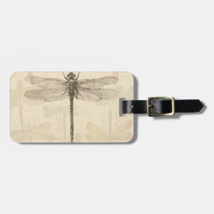 Libelle Vintage Antik Klassik Natur Gepäckanhänger