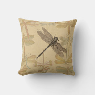Libelle Vintage Antik Klassik Natur Kissen