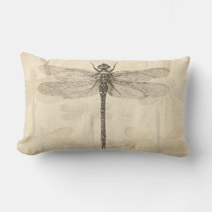 Libelle Vintage Antik Klassik Natur Lendenkissen
