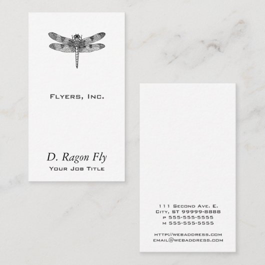 Libelle Visitenkarte (Vorne/Hinten)