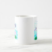 Libelle, Wasserlilie Blume Malerei Kaffeetasse (Mittel)