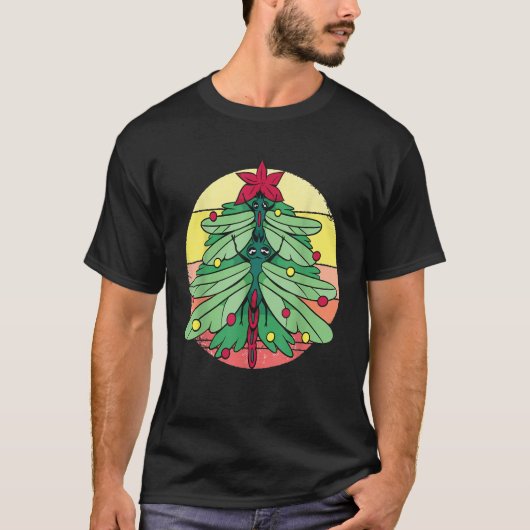 Libelle Weihnachtsbaum Insekt Lover Xmas Merry C T-Shirt (Vorderseite)