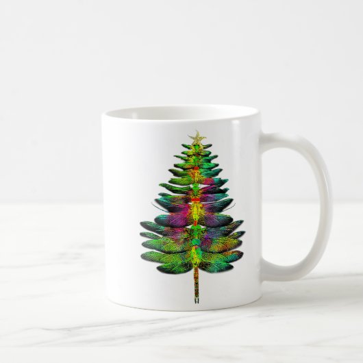 Libelle Weihnachtsbaum Libelle Xmas  Kaffeetasse (Rechts)