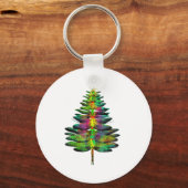 Libelle Weihnachtsbaum Libelle Xmas Schlüsselanhänger (Vorderseite)