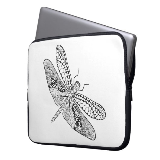 Libelle Zendoodle Laptopschutzhülle (Vorderseite Links)