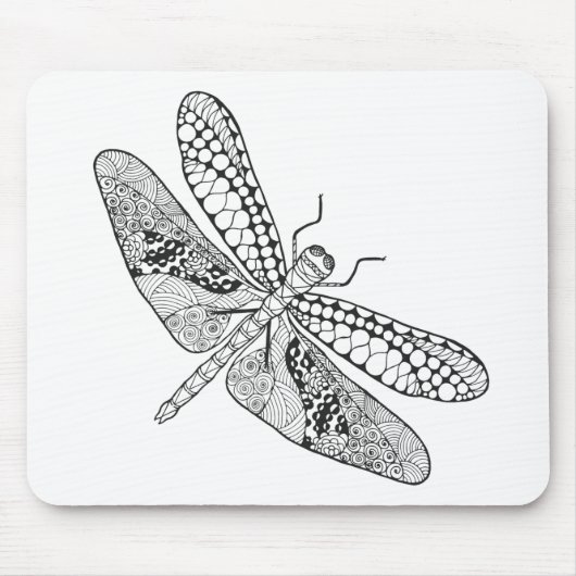 Libelle Zendoodle Mousepad (Vorne)