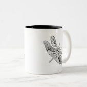 Libelle Zendoodle Zweifarbige Tasse (VorderseiteRechts)
