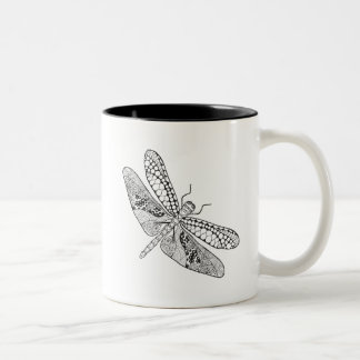 Libelle Zendoodle Zweifarbige Tasse