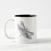 Libelle Zendoodle Zweifarbige Tasse (Links)