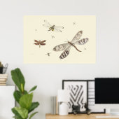 Libellen 18. Jahrhundert Kunst Poster (Heimbüro)