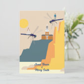 Libellen als Flugzeug Kletterburg Hochzeit Einladung (Stehend Vorderseite)