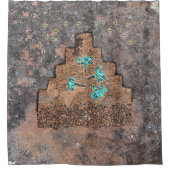 Libellen am Berg Duschvorhang (Vorderseite)