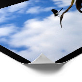 Libellen am blauen Himmel Poster (Ecke)