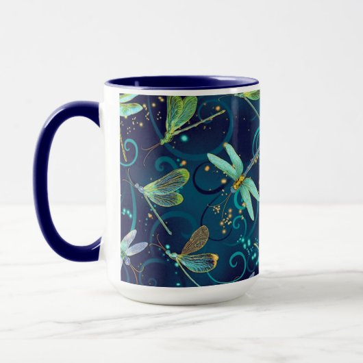 Libellen Aquamarin 15oz Combo-Tasse Tasse (Links)