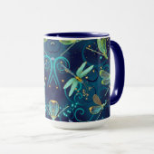 Libellen Aquamarin 15oz Combo-Tasse Tasse (VorderseiteRechts)
