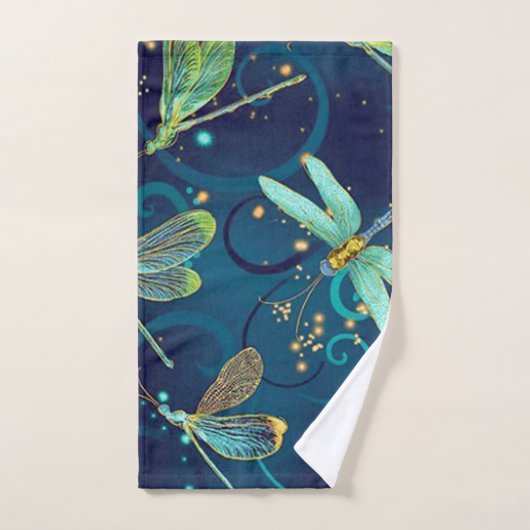 Libellen Aquamarin Badhandtuch Set (Handtuch)