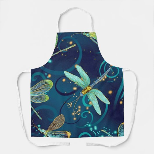 Libellen Aquamarin Schürze (Vorderseite)