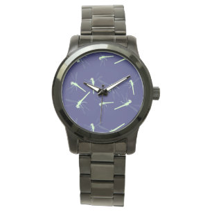 Libellen auf Blau Armbanduhr