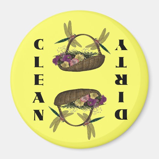 Libellen auf Blume Korbgeschirrspüler Magnet (Vorne)