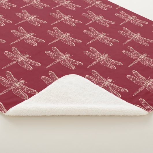 Libellen auf Brick Red Sherpadecke (3/4)