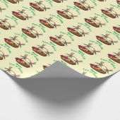 Libellen auf dem Korb der Blume Personalisiert Geschenkpapier (Ecke)