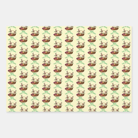 Libellen auf dem Korb der Blume Personalisiert Geschenkpapier Set (Vorderseite 3)