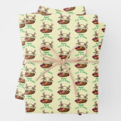 Libellen auf dem Korb der Blume Personalisiert Geschenkpapier Set (Beispiel)