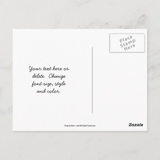 Libellen auf der Blume Postkarte (Rückseite)