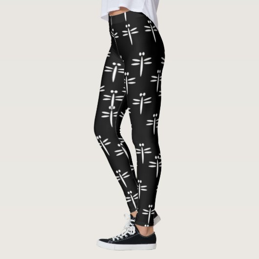 Libellen auf schwarz leggings (Links)